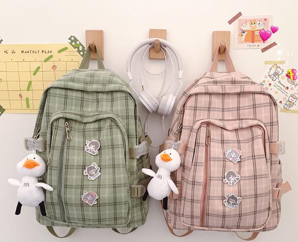 Hoogwaardige schooltas voor dames met grote capaciteit koreaanse middelbare scholieren middelbare scholieren rugzak voor meisjes in eenvoudige w