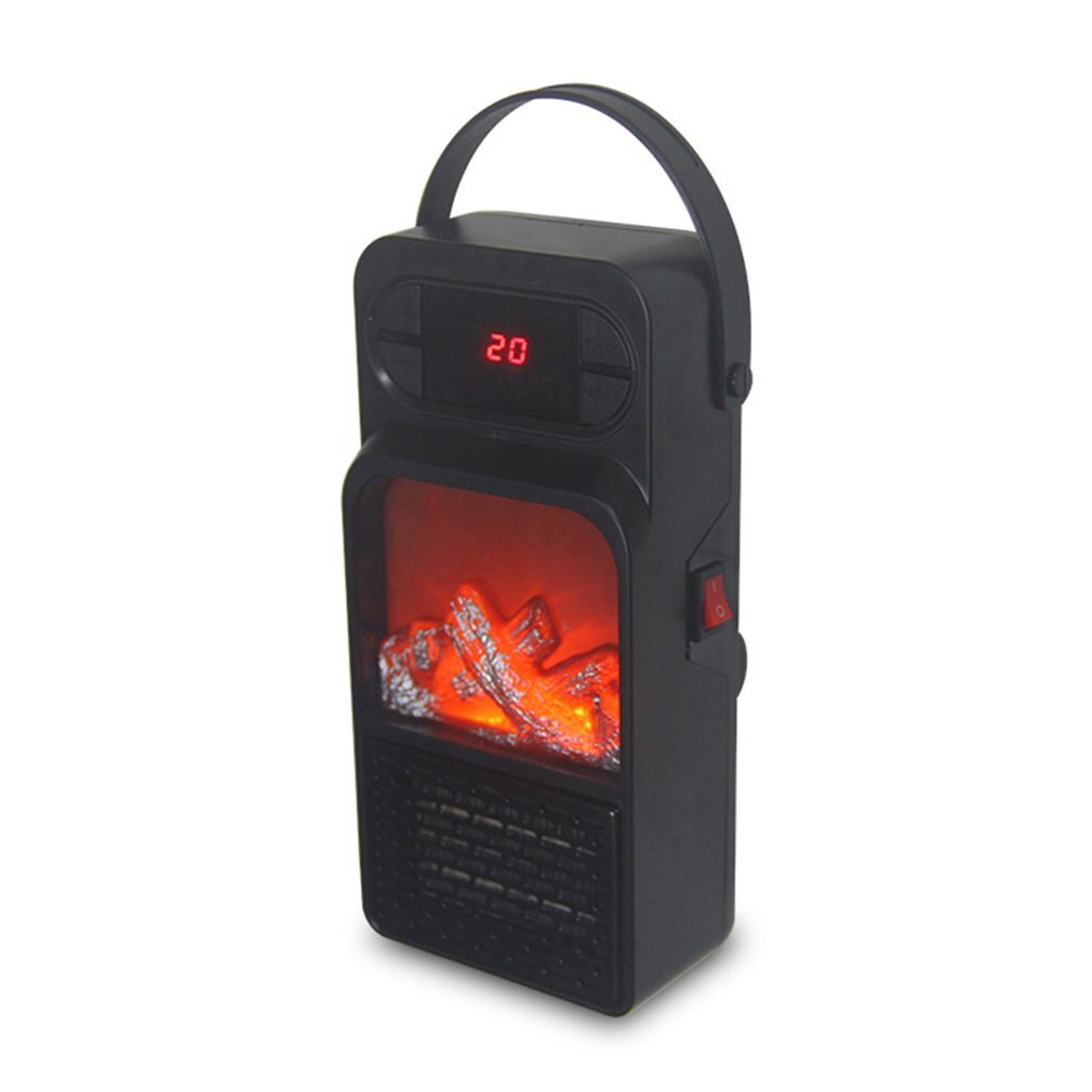 Small Household Flame Heater 110v Desktop Air Blower Leafless Electric Heating Wind Heater