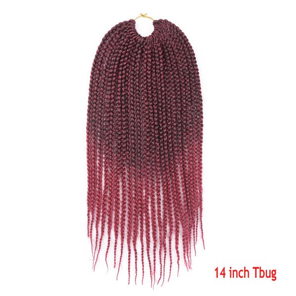 Ombre Crochet Hair Box Braids Synthetic Long Rainbow Pink Braiding Hair 22Strands Crochet Hair for African Braids: 4