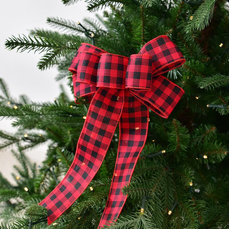 1pc Perfect Handmade Christmas Bow Ribbon Decoration to Beautify Christmas Trees Door