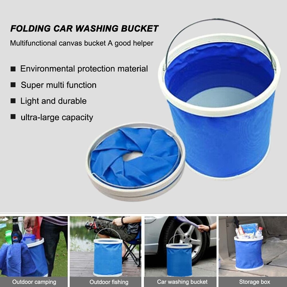 Water Bucket Foldable Outdoor Travel Camping Hiking Fishing Water Storage Container Drinking Picnic Barrel