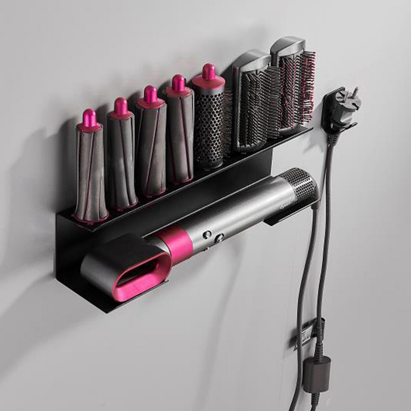 Suitable for Dyson Airwrap Wall-Mounted Dryer and Hair Curler Storage Rack Hair Care Tool Storage Box Bathroom Rack