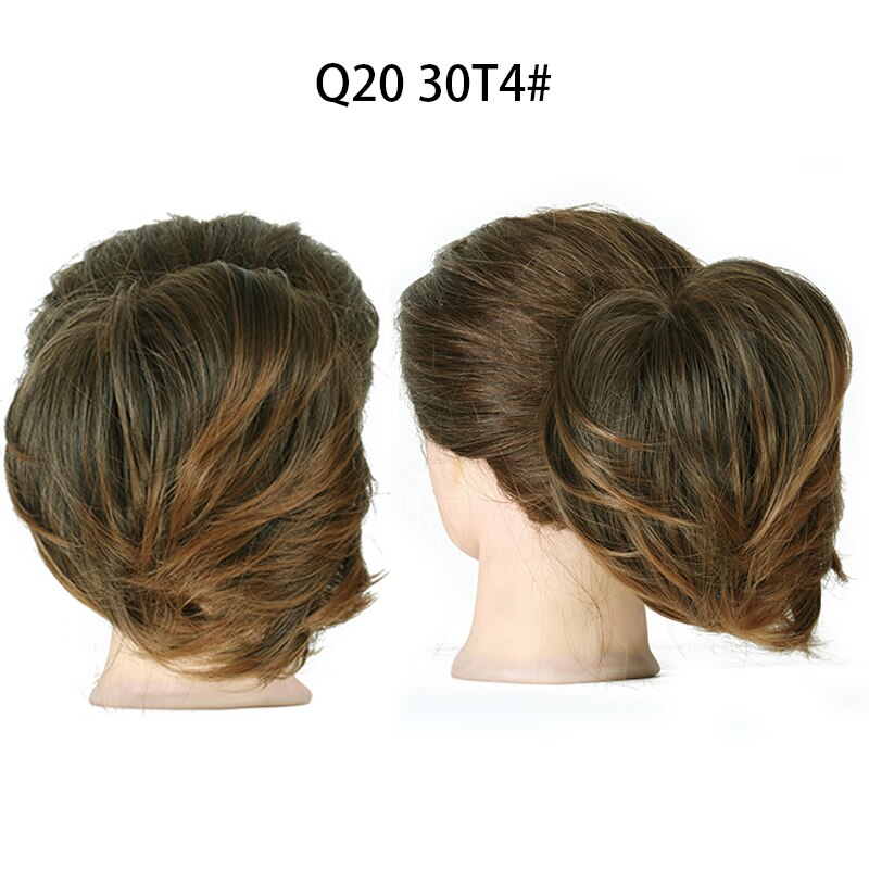 Chignon élastique synthétique pour queue de cheval, postiche, chignon: Q20-30T4