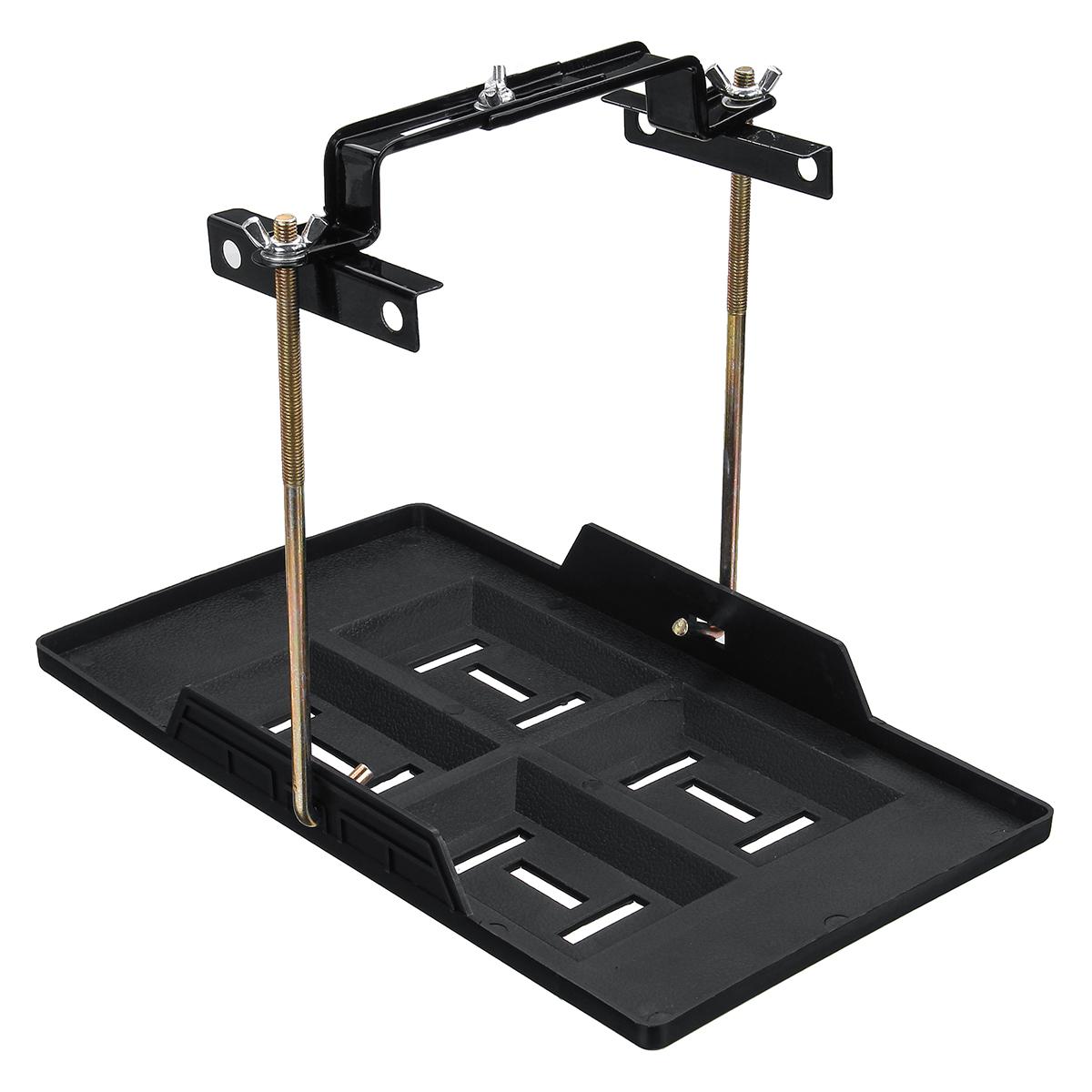Universal Car Battery Tray Stabilized Tray Adjustable Hold Down Clamp Bracket Cycle with Hold Down Clamp Bracket Battery Holder