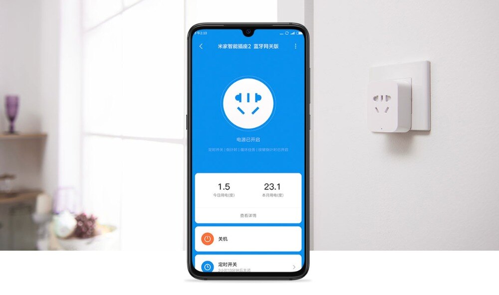 Original xiaomi smart steckdose 2 bluetooth gateway edition power statische remote timing countdown überlast schützen arbeit mit mijia