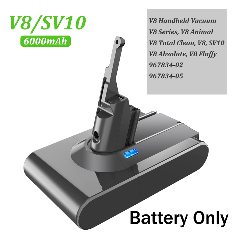 6000mAh dla Dyson V6 V7 V8 V10 akumulator Bateria SV10 SV11 SV12 SV09 akumulator Bateria do Sony DC58 Cel: green