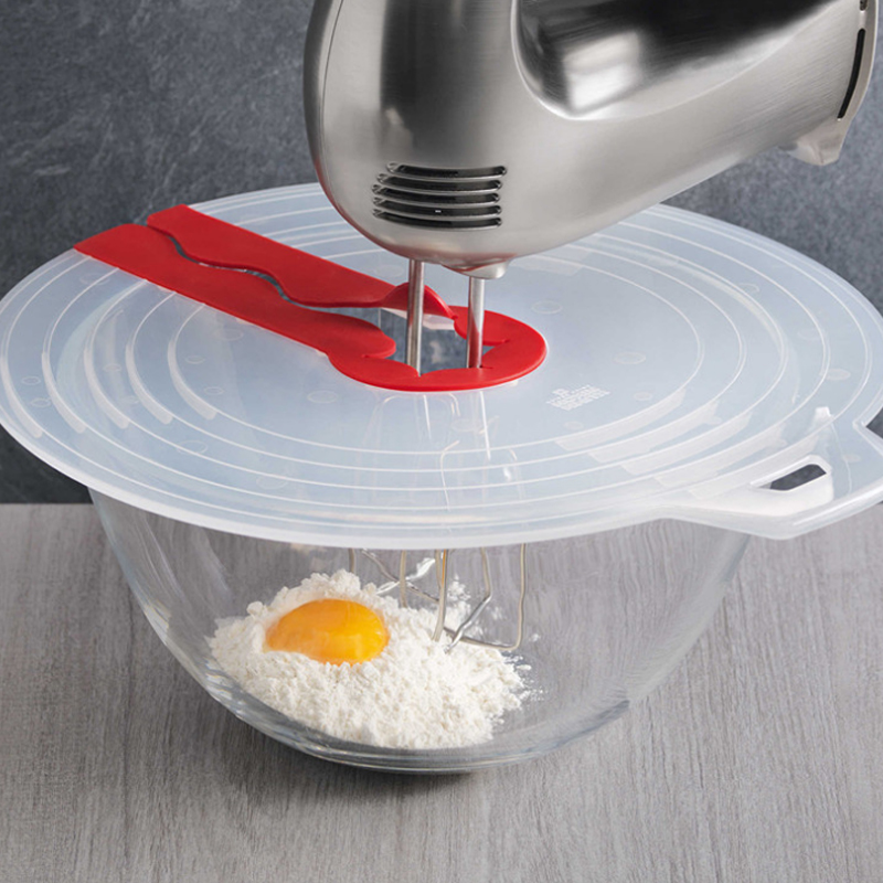 Gennemsigtig plastik silikone rundt æg beat anti-stænk dækning æg skål piskeris bagning vandtæt stænk skål låg 8