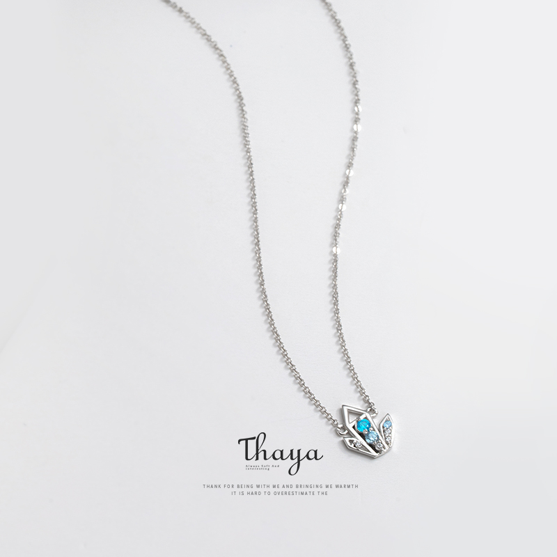 Thaya Ijs Weelderige Prachtige Sieraden Sets 100% 925 Sterling Zilver Zircon Ring Ketting Sets voor Vrouwen Sieraden: Ice Lush Necklace