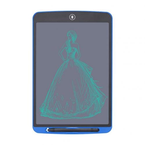 Tablet eletrônico de 12 polegadas, tablet eletrônico lcd com antiqueda para escrita e desenho, placa de notas para criança: Blue Fine Pen