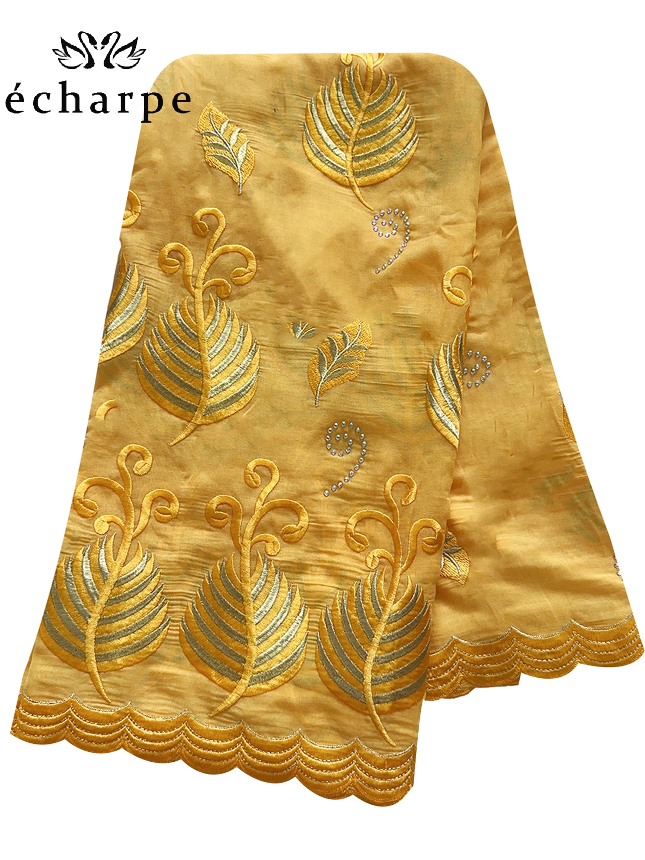 Hoogwaardig Stof Afrikaanse Vrouwen Sjaal Pashmina Tulband Bid 100% Katoen Geborduurde Sjaal Wrap Moslim Feest Hijab Voor Dame: Roest Rood