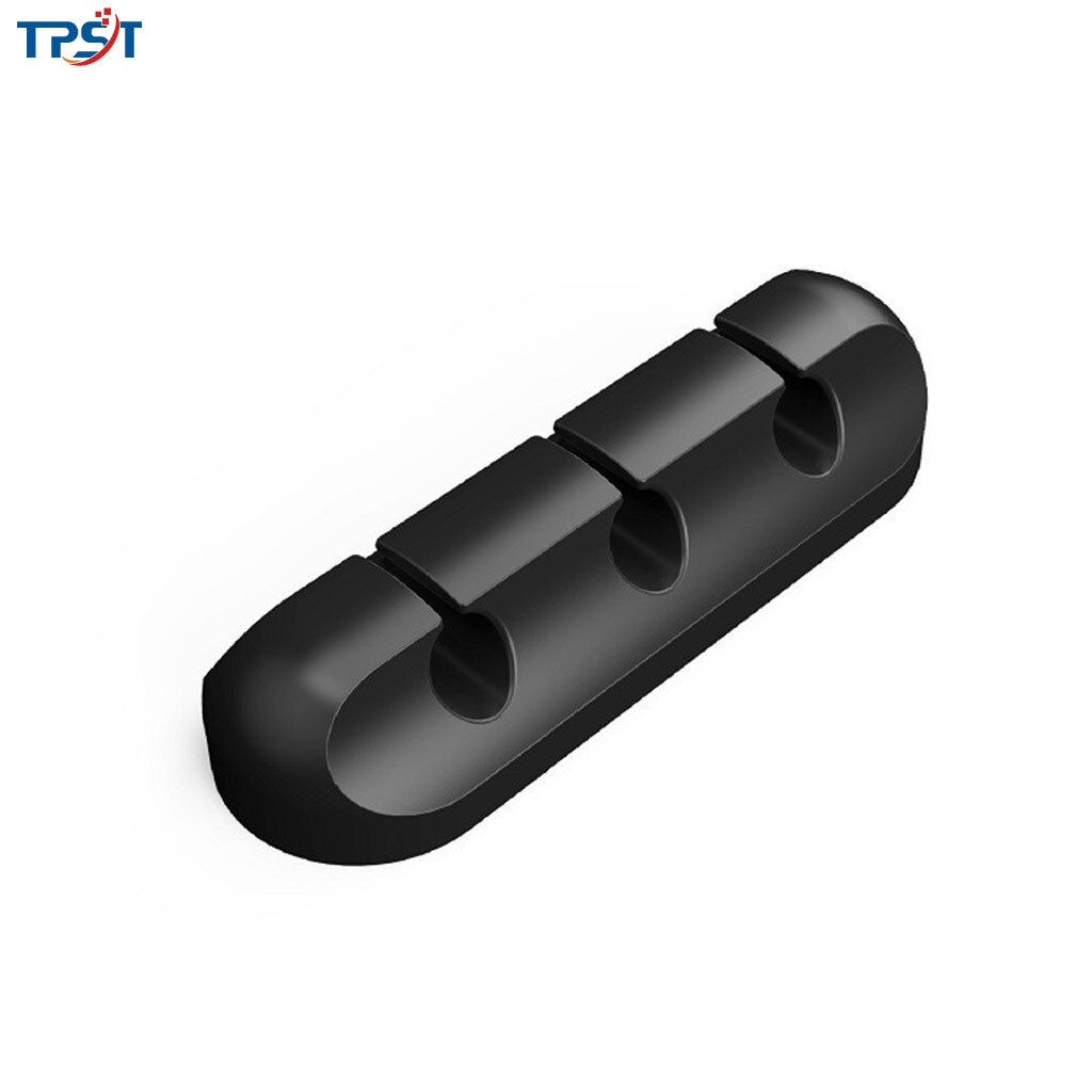 Black Organizer for Cable Protectors Gray Wire Organizer for Chargers 3Hole High-speed Charging Cable Protector Cables Desk