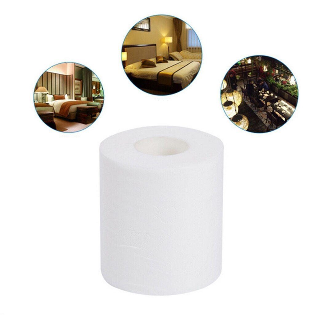 1Pcs 4-Ply Toilet Paper White Bath Tissue Family Roll Paper Ultra-Soft Tissue