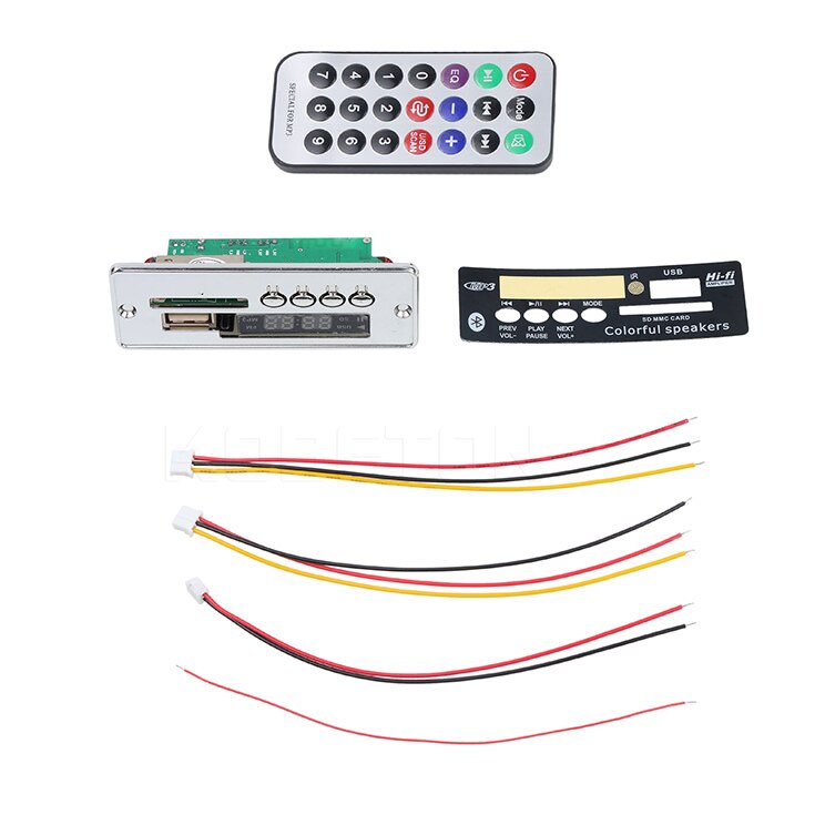Kebidu carro usb bluetooth mp3 decodificador placa com controle remoto mãos-livres mp3 player integrado módulo usb fm aux rádio para carro