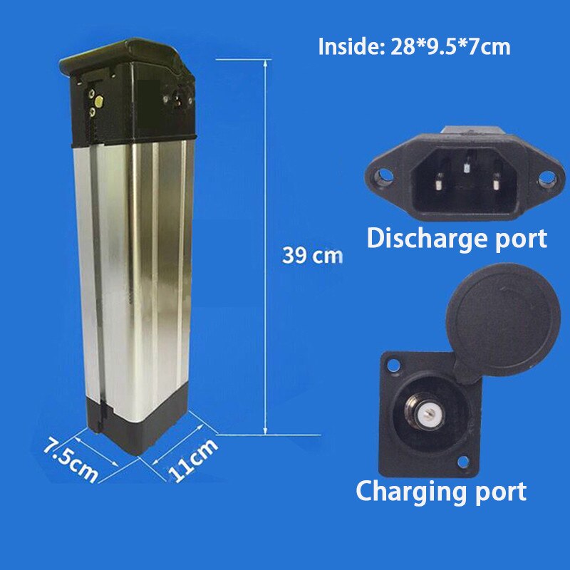 36V 48V Electric Car Bike Lithium Battery Box Folding Bicycle Sea Battery Battery Case Aluminum Alloy Shell 18650 Holder Cover: version 1.2