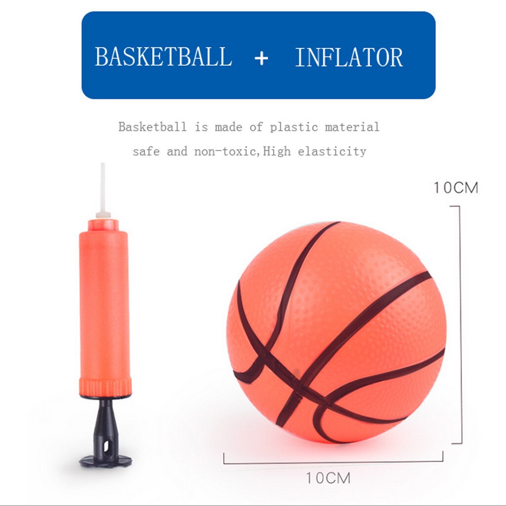 Indoor Portable Plastic Basketball Frame Kids Height- Adjustable Sports Basketball System set Hoop Basketball Goal Backboard