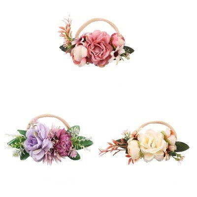 Leuke Baby Bloemen Parel Hoofdband Chiffon Haarbanden Voor Kinderen Meisjes Hoofddeksels Leuke Hoofdbanden Diamant Haarbanden Fotografie