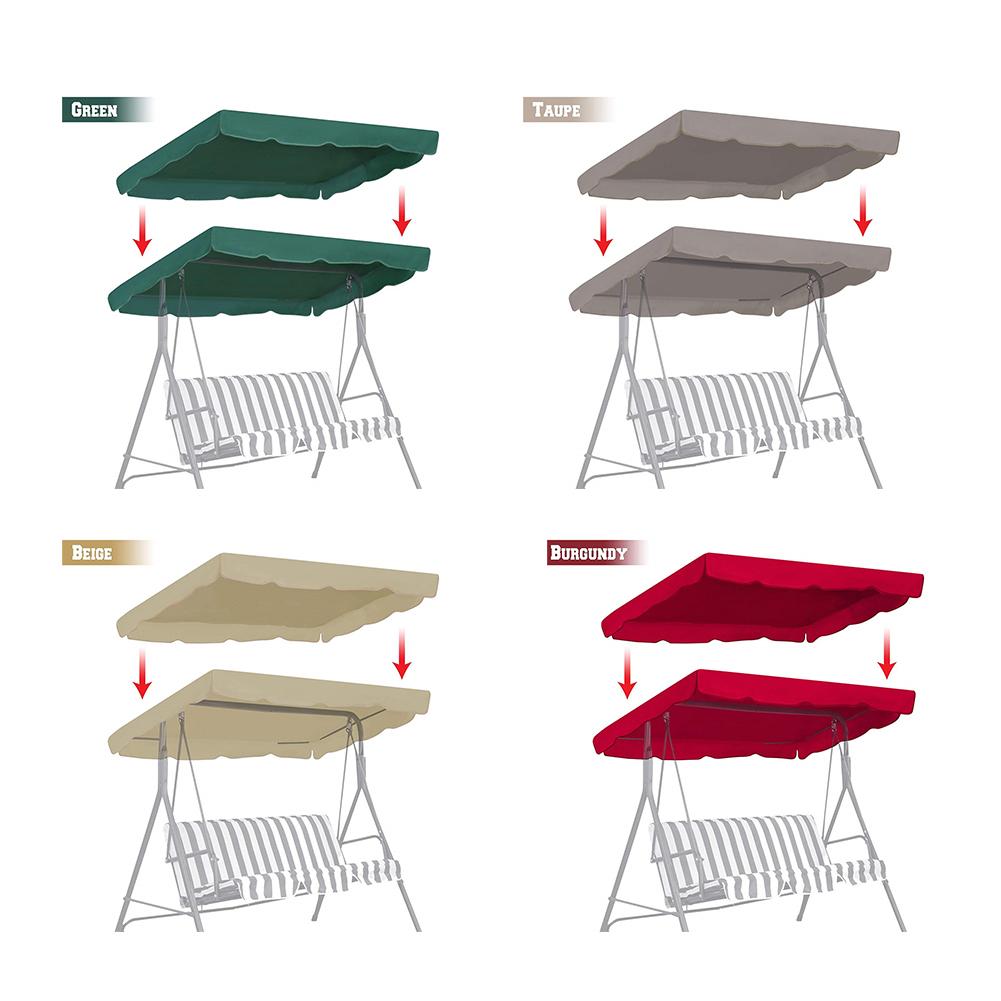 Byte av trädgårdsgunga kapell 3-- sits vattentät topplock för uteplats uteplats veranda gård 4 färger 164 x 114 x 15cm