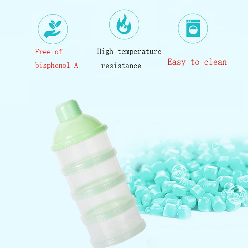 Baby Removable Milk Powder Storage Box Infant Four Grid Feeding Food Boxes Kid Toddler Portable Formula Dispenser pote hermetico