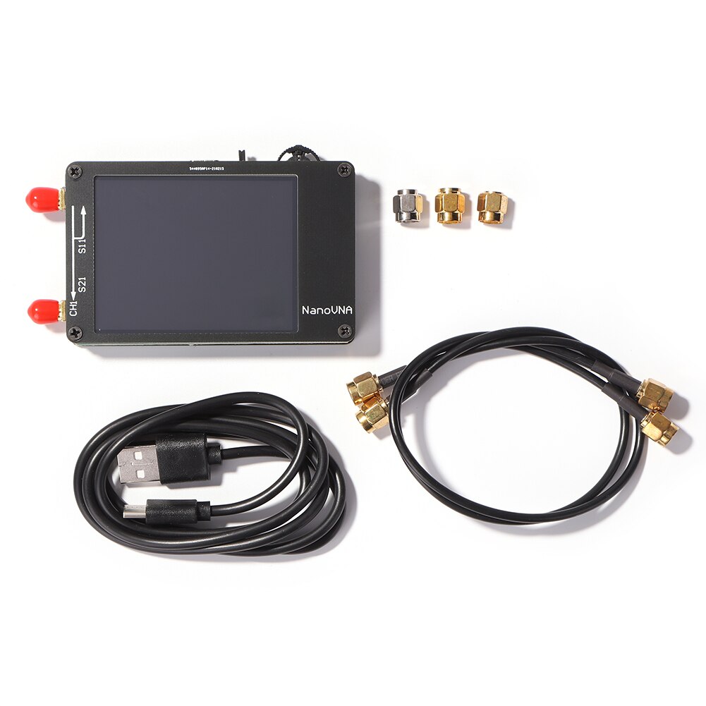 2.8 inch Vector Network Analyzer LCD Display Nano VNA VNA HF VHF UHF UV Vector Network Analyzer with SMA Male to Male RG174