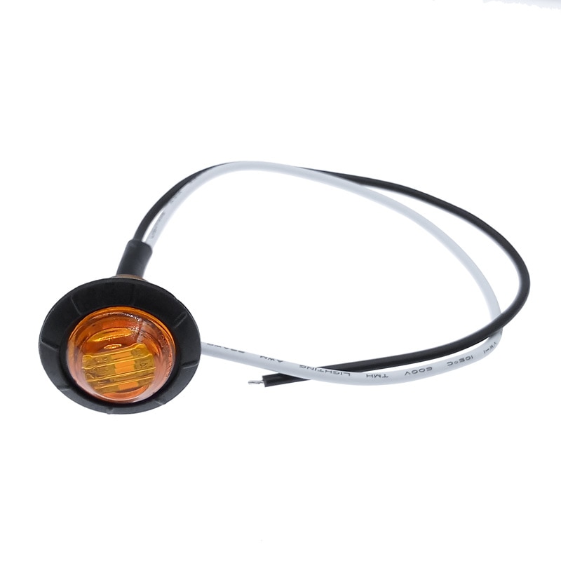 Trailer Led Zijmarkeringslichten 12V Lampje Vrachtwagens Ronde Amber Led Licht Signaal Lamp Rood Geel