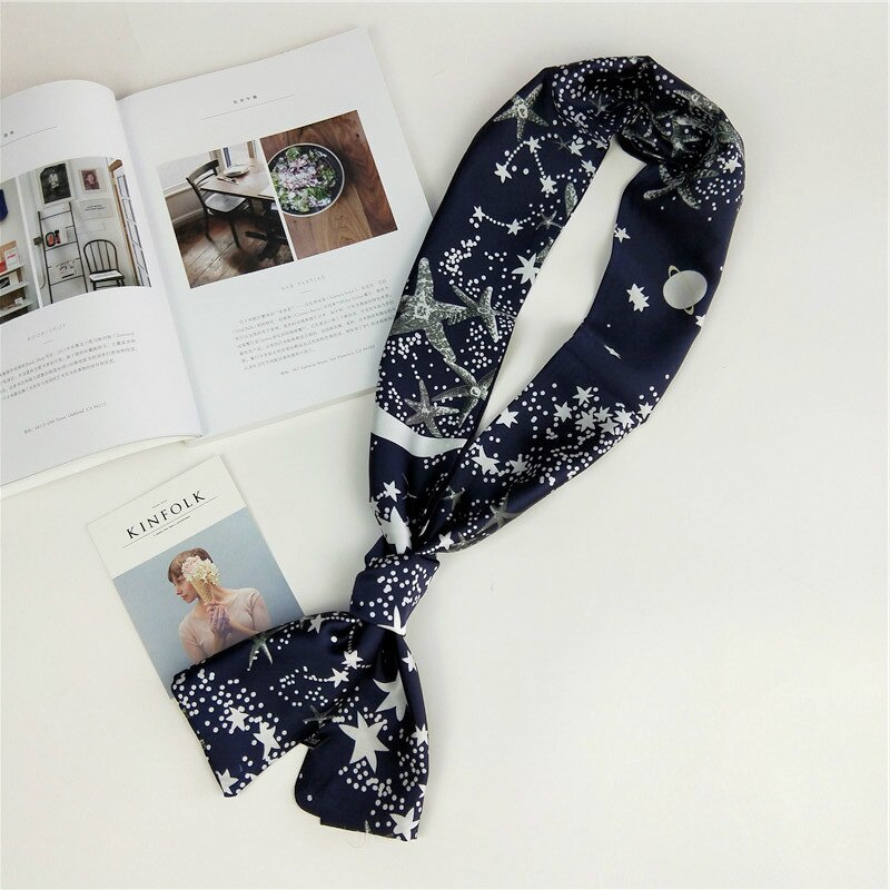 15*145cm Dame Lange Kleine Schal Frühling Herbst Dual Zweck Vielseitige Kleine Schal Professionelle Schal Zubehör Griff Tasche band: 34