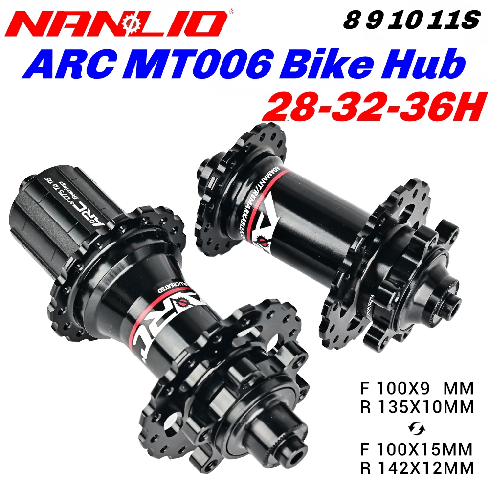 Nanlio Bicycle Hubs ARC 006 Mountain Bike Hub - NBK Bearing Aluminum Alloy Hub for 8-12 Speeds | Available in 32/28/36 Holes
