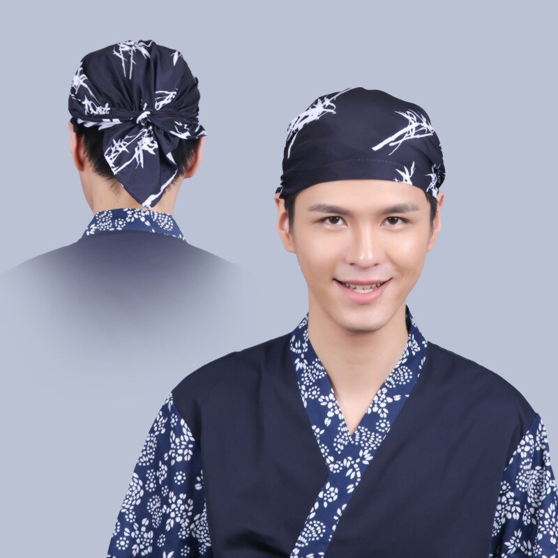 Japanese Ramen Noodle Restaurant Bar Sushi Chef Unisex Waiter Hat Turban Cap Men Women Kitchen Cooking Workwear Caps