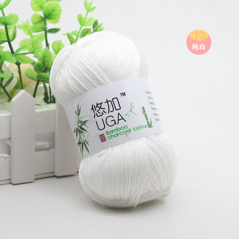 Soft Bamboo Crochet Cotton Knitting Yarn Baby Knit Wool Bamboo Charcoal Cotton Hand Knitting Yarn 50g/pc 6 ply: 11