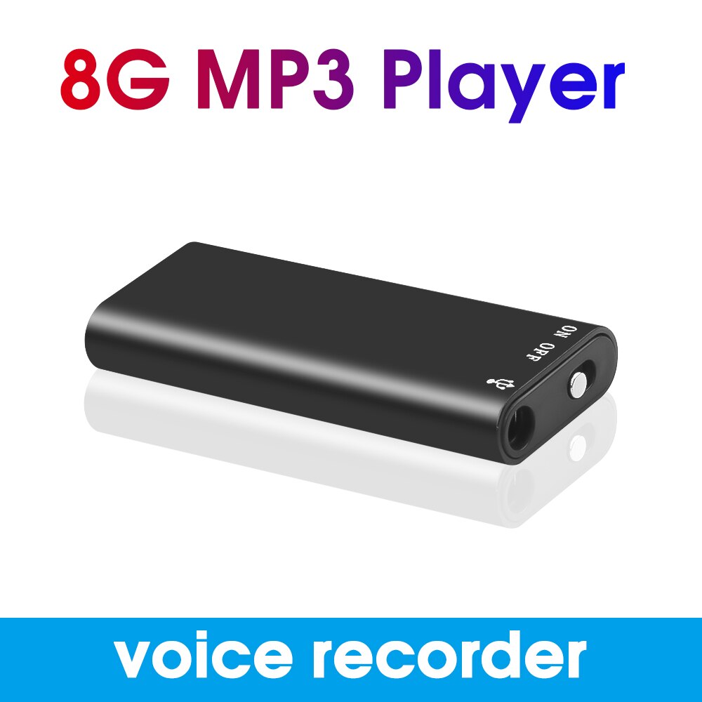 Draagbare 8Gb Voice Activated Digital Audio Voice Recorder Mini Mp3 Speler 3 In 1 8Gb Geheugen Opslag Usb flash Disk Drive