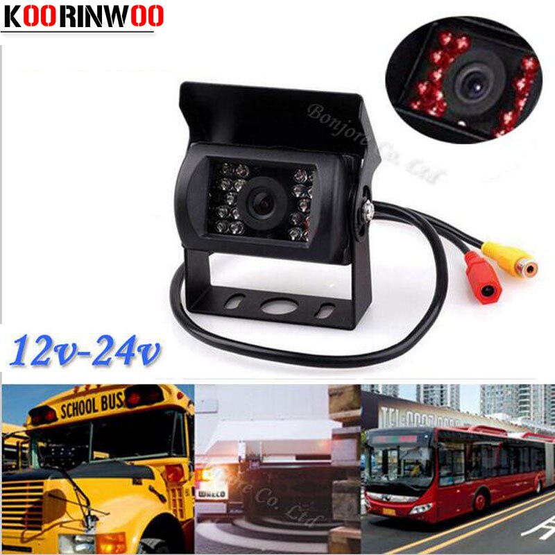 Koorinwoo 12-24 v 18 IR Infrarood verlichting Achteruitrijcamera Auto Backup Achteruitrijcamera Voor Auto/Vrachtwagen /Bus Parkeerhulp Universal