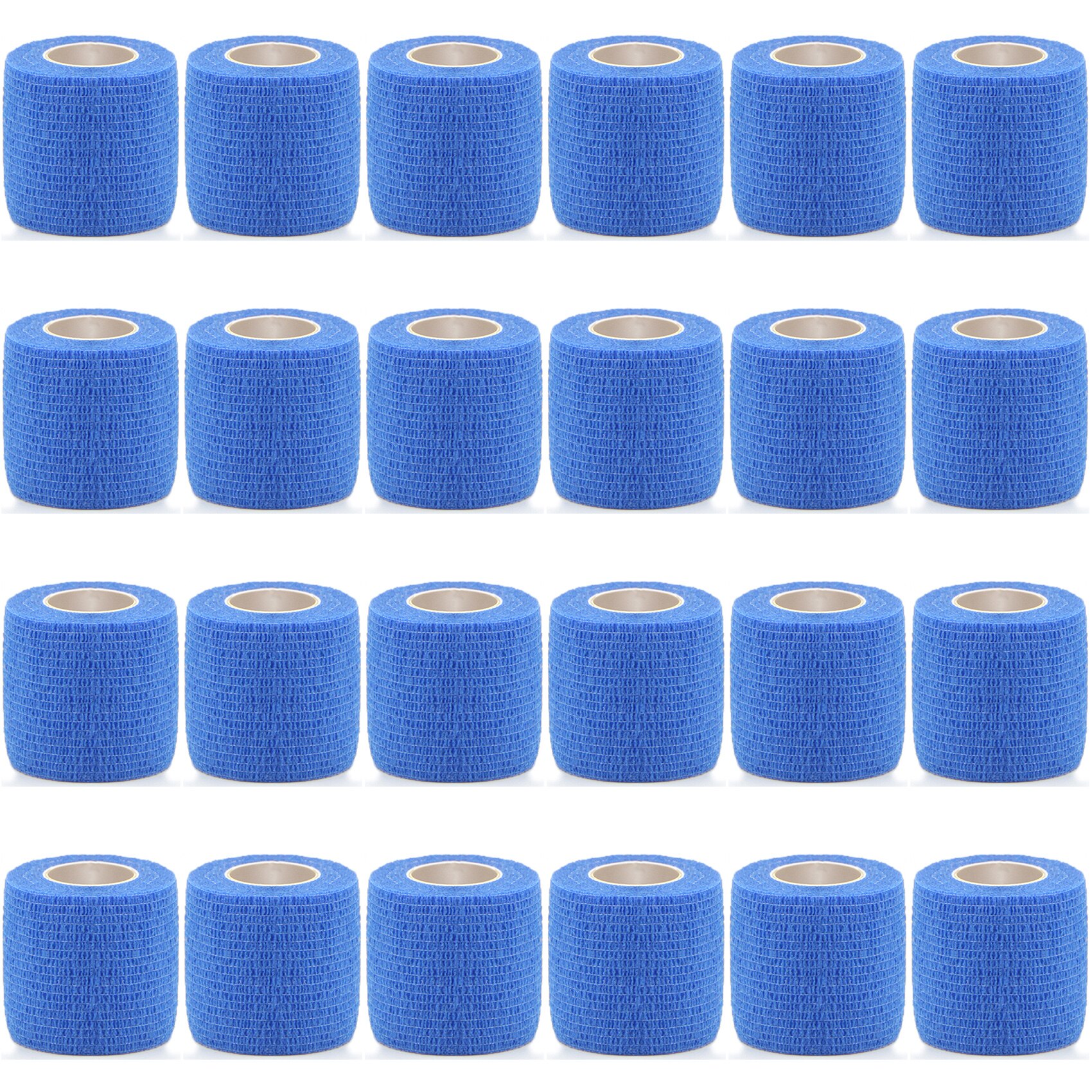 24 rolls Self Adhesive Bandage Wrap Cohesive Bandage Sports Tape Vet Wrap: Blue