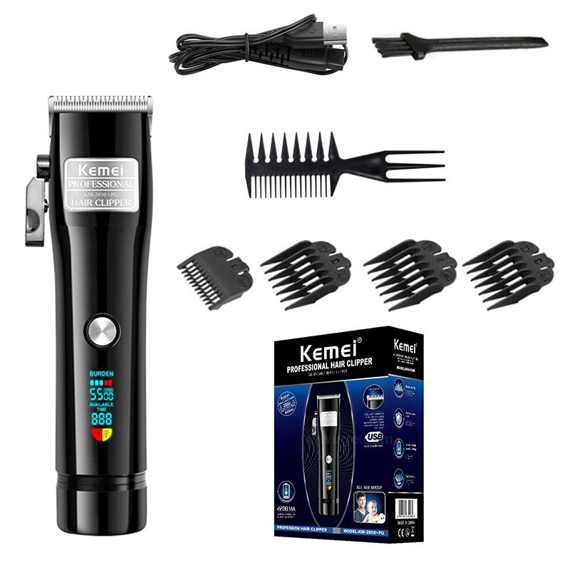 Männer der Haar Trimmer LCD wiederaufladbare kabellos haar Haarschneidemaschine verblassen Mischen elektrische haarschnitt maschine kegel hebel: mit Kasten