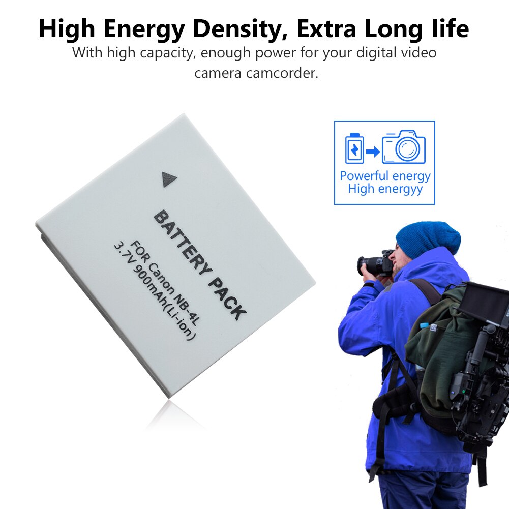 900mAh NB-4L NB4L NB 4L Li-ion Battery Bateria for Canon IXUS 30 40 50 55 60 65 80 100 110 PowerShot SD1000 1100 Camera Battery
