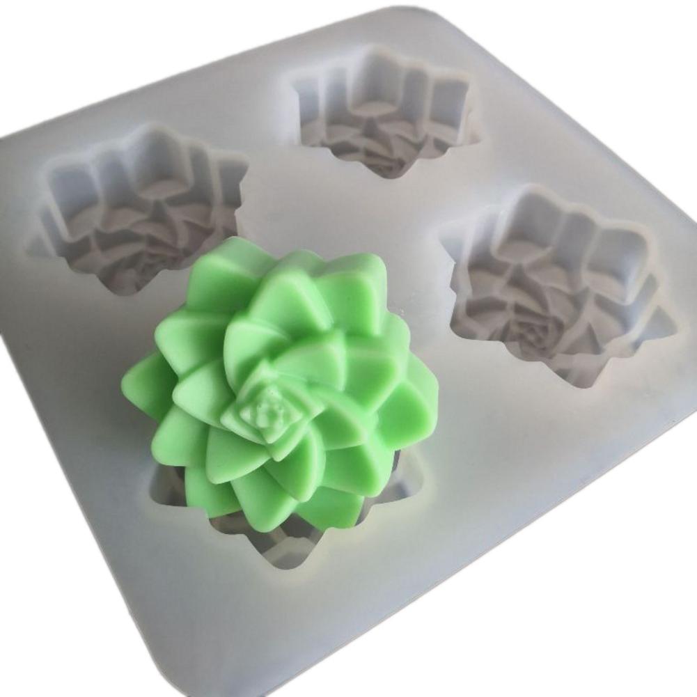 Siliconen Zeep Mal 3D Vetplanten Zeep Mallen DIY Handgemaakte Zeep Maken Gereedschap Mallen Cakevorm Fondant Cake Decoratie Tool