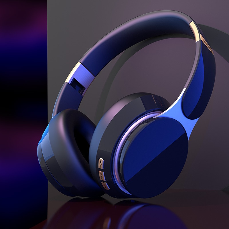 Sans fil Bluetooth casque HIFI HD stéréo basse casque pliable réglable écouteurs avec micro TF carte pour PC téléphone portable Mp3