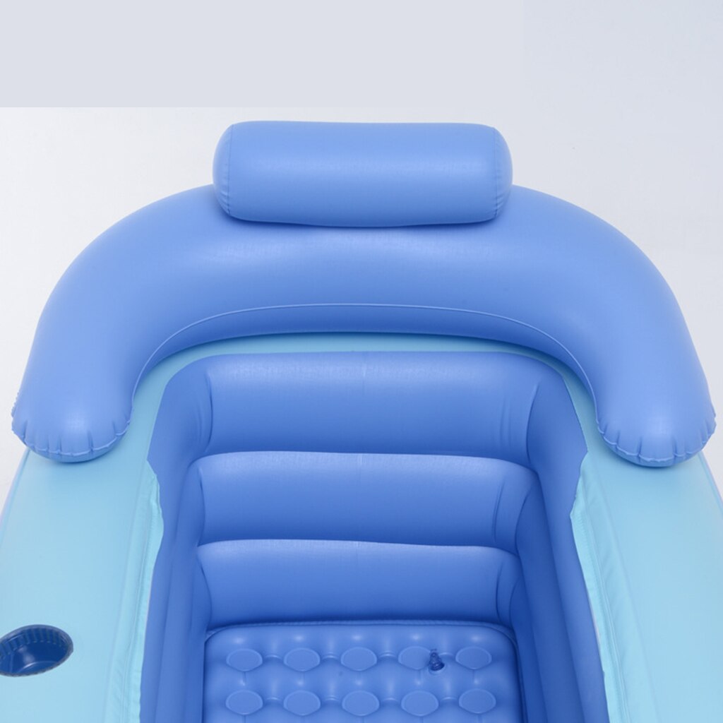 Durable Inflatable Bathtub Home Travel 3-Layer Bath Tub Backrest Spa