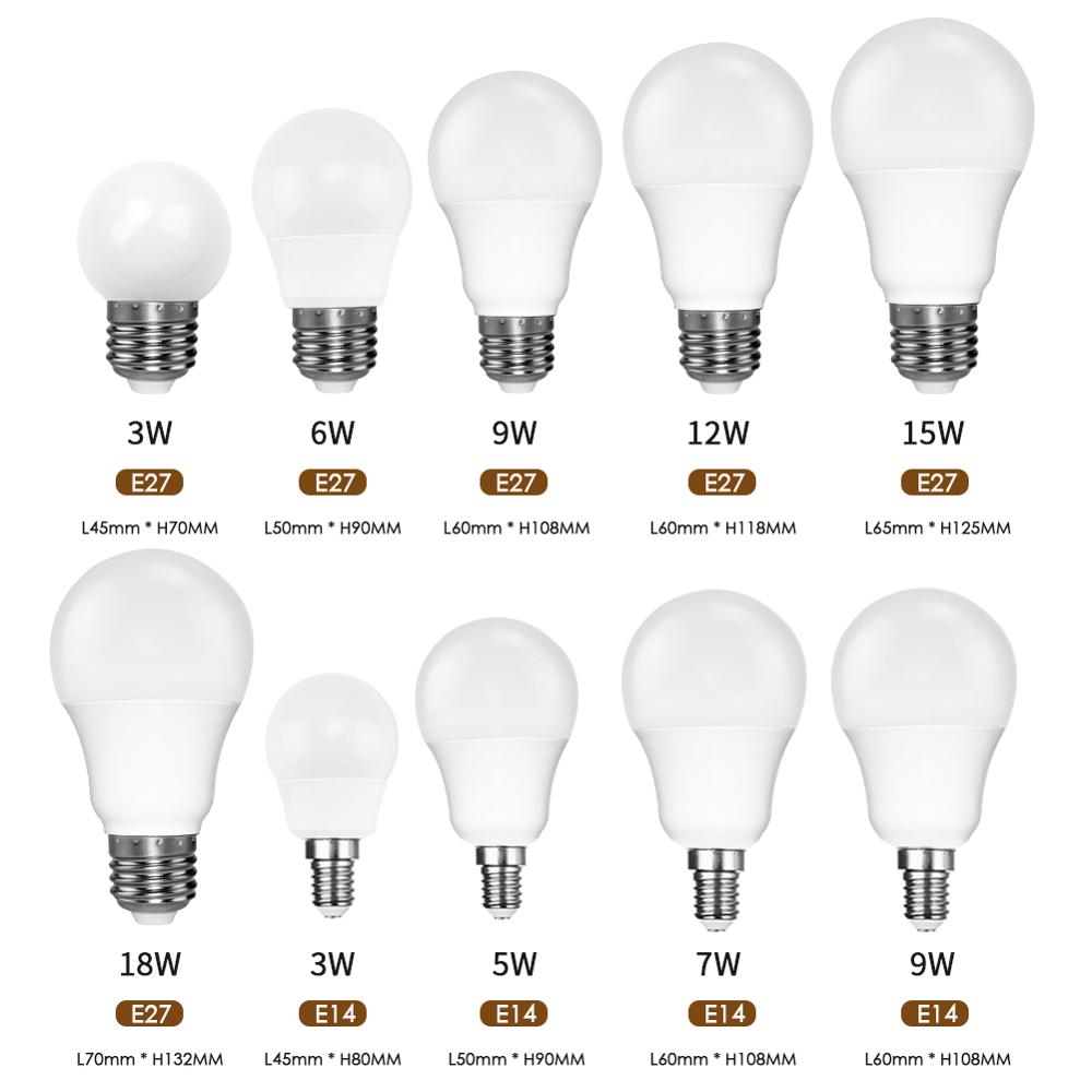 Led-lampe E27 E14 3W 5W 6W 7W 9W 12W 15W 18W scheinwerfer Indoor Hause Tisch Schreibtisch Lampe Nacht AC 220V 240V LED Spot Beleuchtung Bombilla