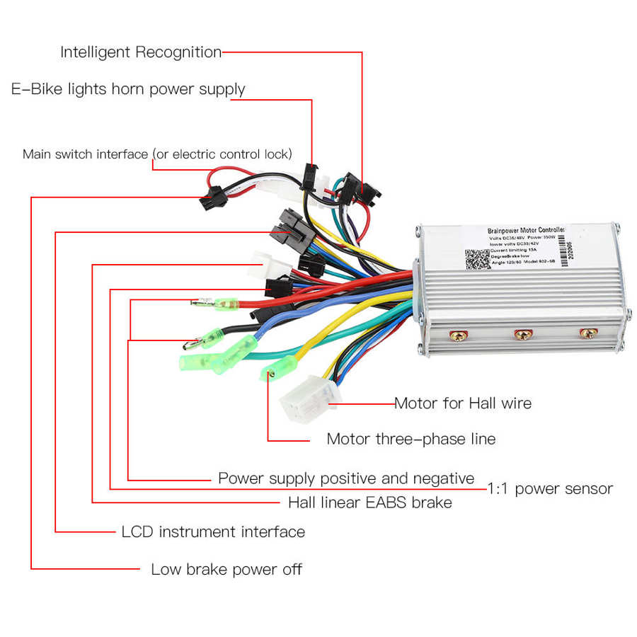 Conjunto de medidor de controlador bicicleta eléctrica 2 en 1, controlador de Scooter eléctrico, contador dividido LCD, juego de agarre de acelerador, accesorio para bicicleta eléctrica