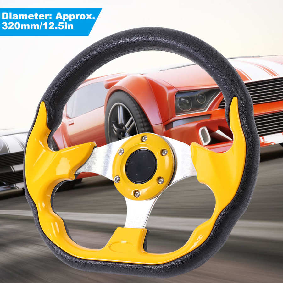 320Mm/12.5in Auto Sport Steering Wheel Met Claxon Aluminium Pvc Universele Accessoire