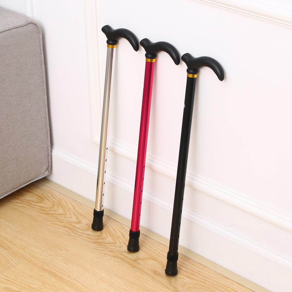 2 Section Adjustable Walking Stick Cane Anti-Skid Anti Shock Cane 4 Head Crutch For Old Man Hiking Trekking Poles Cane Stick
