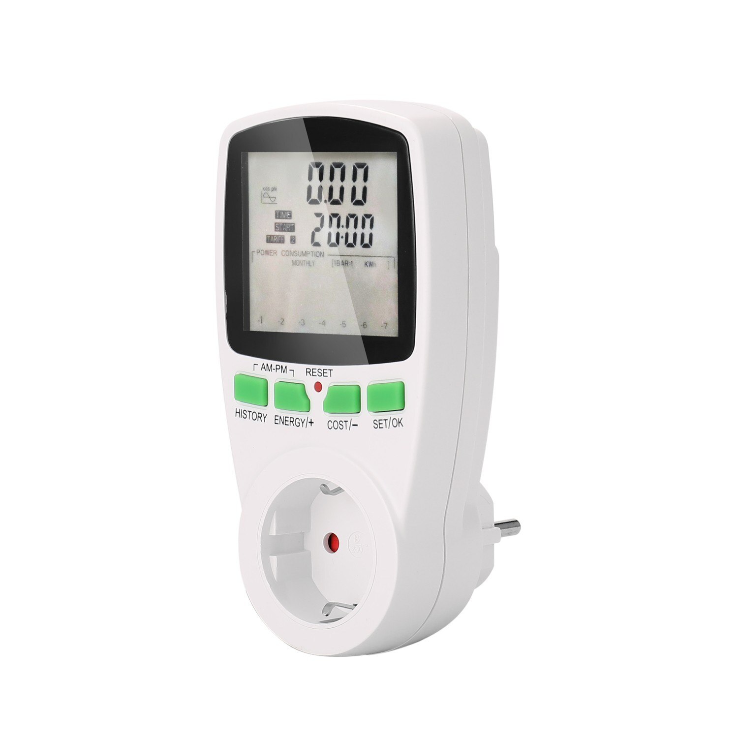 AC Power Meters Digital Wattmeter Energy Meter Watt Monitor Electricity Cost Diagram Measuring Socket Analyzer