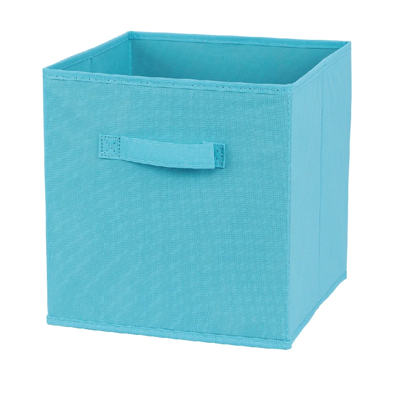 Cajón de caja de almacenamiento de tela plegable para armario y almacenamiento de juguetes, artículos para el hogar, caja de almacenamiento de ropa interior: Azul