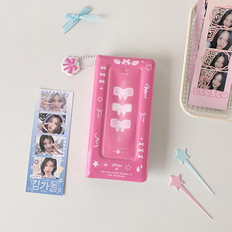 veelkleurige Photo Booth Frame Photo Booth Album voor 2x6 inch Photo Strips Album 20 pagina's 40 foto's: Bourgondië