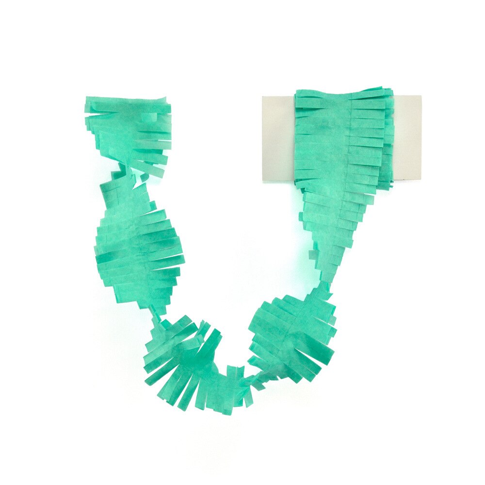 3M Fringed Party Streamers Tissue Paper Garland DIY Fringe Curtain Banners Photo Backdrop Wedding Birthday Shower Decoration: A17 Tiffany