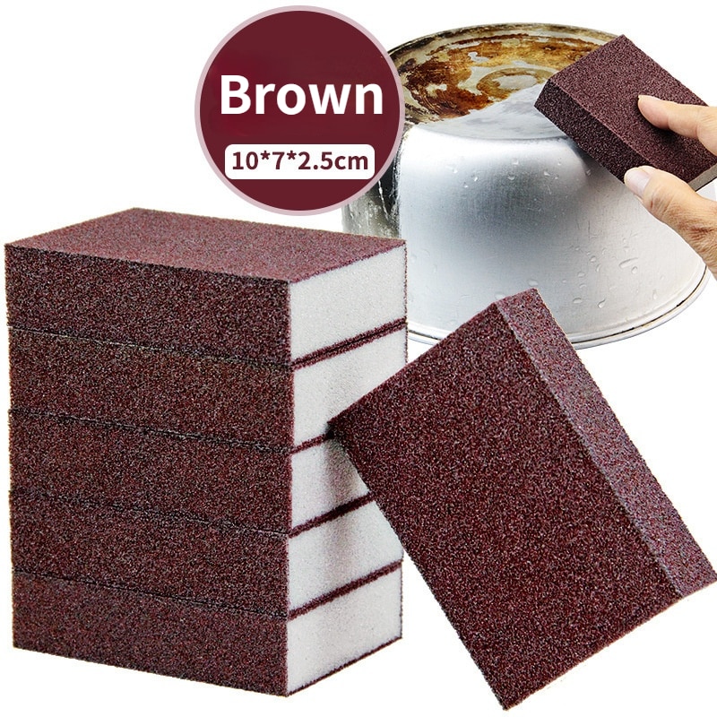 Magic Cleaning Sponge Emery Sponge Wipe Kitchen Utensils Rust Removal Pot Washing Cleaning Brush Dish Washing Sponge Block