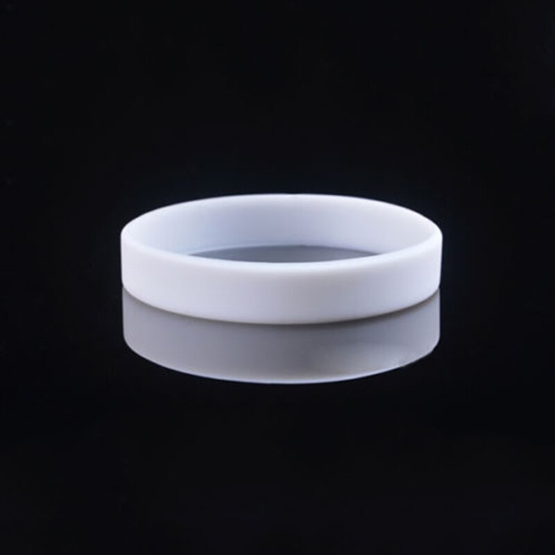 12 Kleuren 1Pc Vrouwen Mannen Silicone Rubber Armband Flexibele Wrist Band Manchet Armband Sport Jogger Running Casual Bangle: White