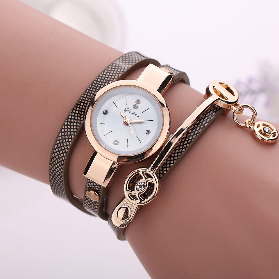 Reloj de pulsera con correa de Metal para mujer, de cuarzo, de ,: G