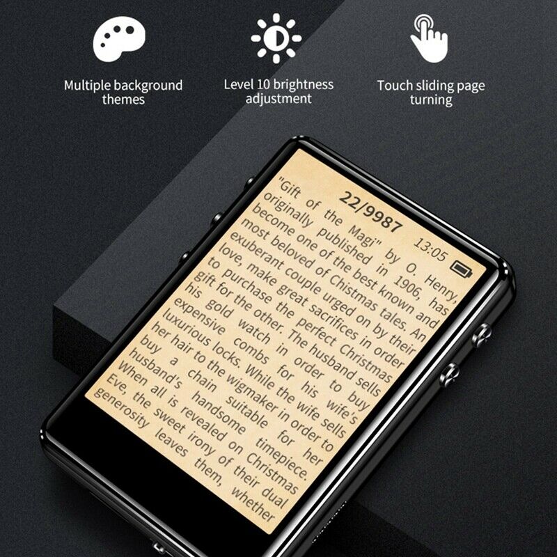Original Metal Bluetooth 5.0 MP3 player 2.4 inch screen HiFi music player built-in speaker with e-book recording radio video