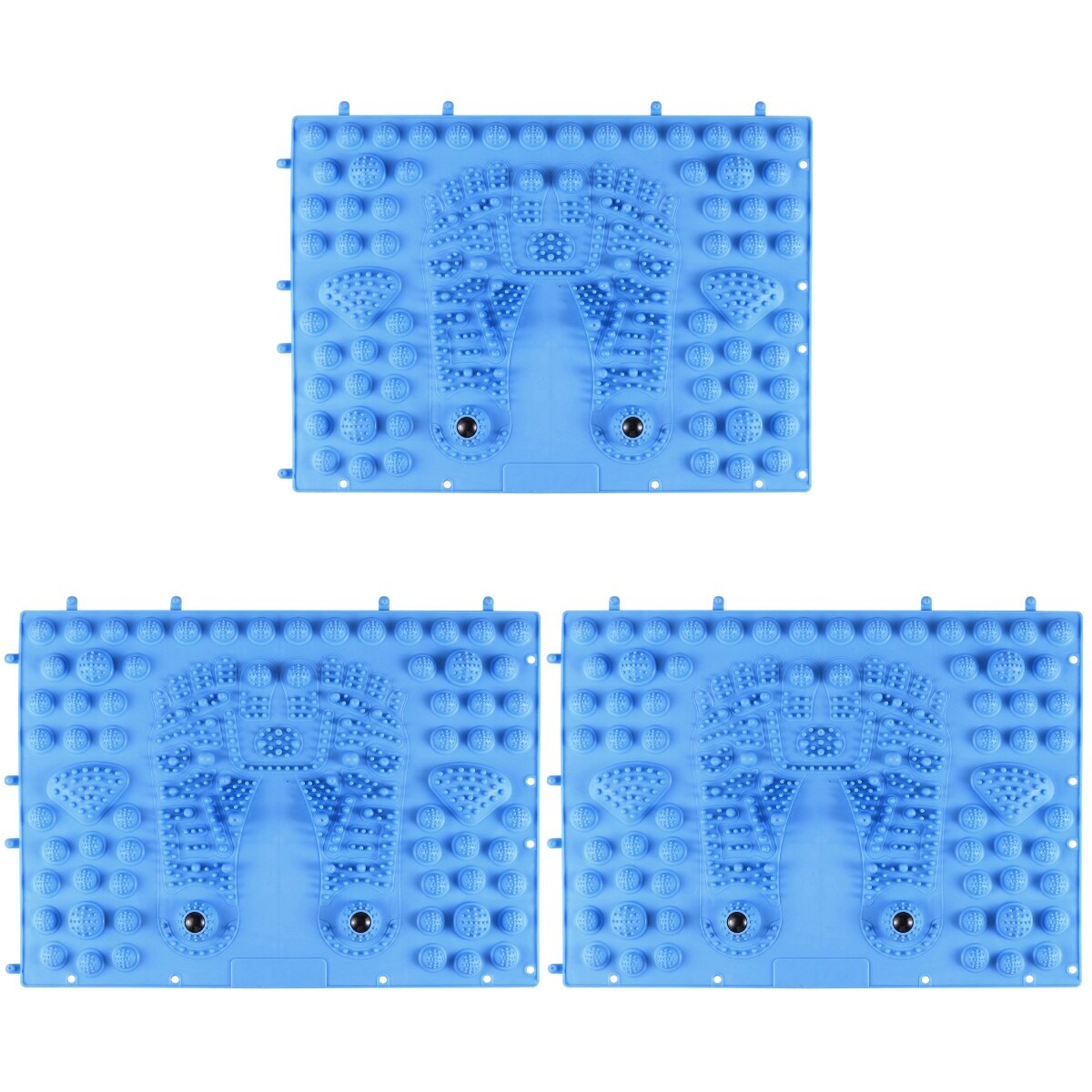 3pcs Large Thick Reflex Mat Foot Massager Magnetic Therapy Plastic Toe Pressure Plate Pad Acupressure