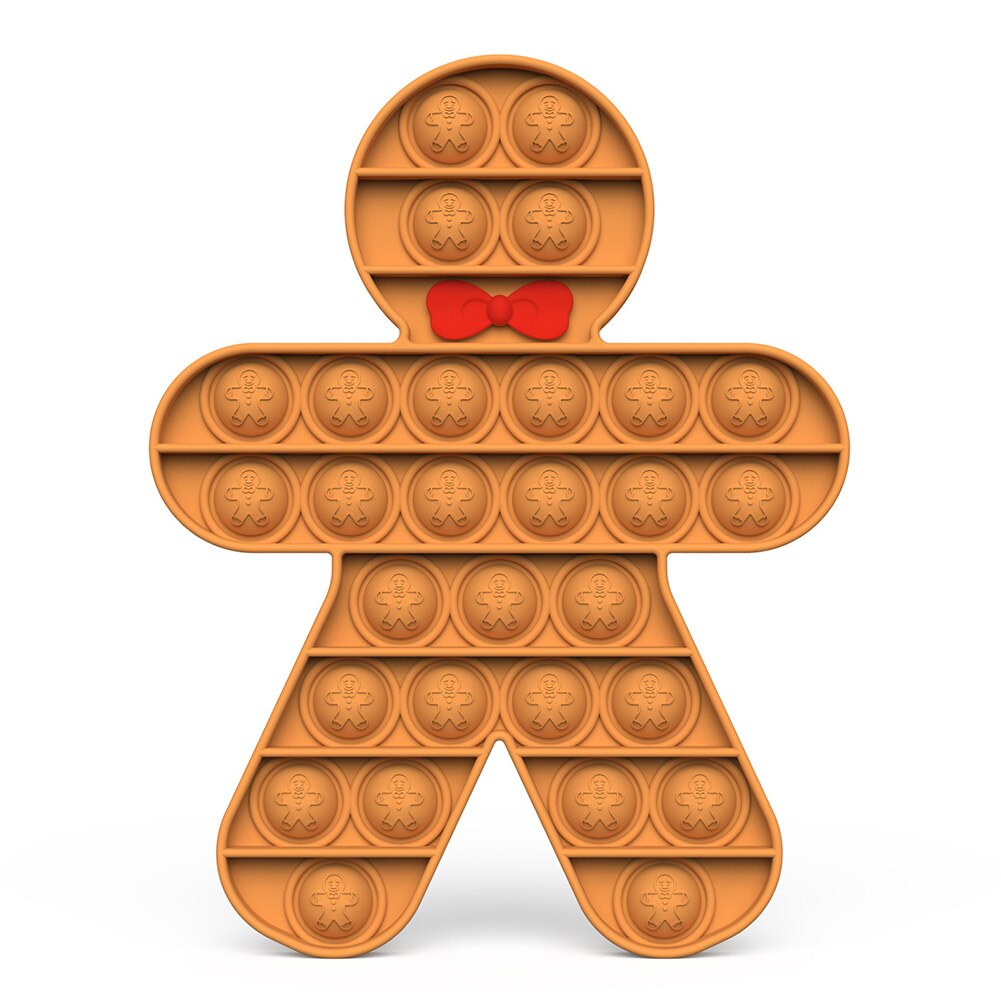 Push Bubble Sensory Toys Rainbow Christmas Tree Reliver Stress Squeeze Silicone Push Bubble Fidget Toys Sensory Toy